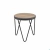 Homeroots 18.11 x 16.73 x 16.73 in. Bage End Table Weathered Gray Oak 286246
